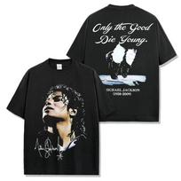 Michael Jackson Pure Cotton T-Shirt Retro MJ Unisex Cotton T-Shirt Tops Tees XL