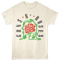 Guns N Roses Logo Thorned Rose Men's T Shirt Rock Music Merch 2XL