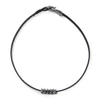 Hot Selling European American Retro Punk Hip Hop Dark Dragon Spine Leather Choker Zinc Alloy Electroplated Unisex Bracelet
