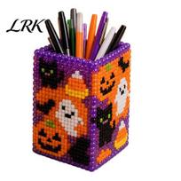 Educational Craft Supplies 3D Beaded Pen Holder Kit, DIY Tiny Pencil Bead Embroidery Kit Organizer Beading Crafts, Cute Art Handmade Gift for B