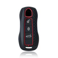 3 mygtukų automobilio nuotolinio valdymo pultelio dėklas raktų pakabukas Porsche Panamera Cayenne 971 911 9YA Macan Boxster Spyder Carrera Cayman 970 981 991