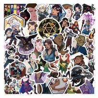 55pcs The Legend of Vox Machina Season Cartoon Graffiti Stickers Decals Suitcase Laptop Computer Decoration Kids Classics Toy