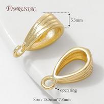5/10Pcs 18K Gold Plated Bails For Pendant,Pearl Necklace Charm Holder,Bail Connector For Jewelry Making Supplies,DIY Accessories 5 pcs