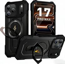 case for iphone 17 16 pro max Thickened four corner airbag anti drop magnetic protective cover full coverage plain With Holder iPhone17 juoda