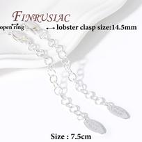 18K Gold Plated 7.5cm Extended Extension Tail Chain with Lobster Clasp Connector For DIY Jewelry Making,Accessories For Bracelet 2 pieces
