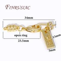 18K Gold Plated Brass End Connectors with Lobster Clasps For Bracelets,Jewellery Clasps Findings For DIY Jewelry Making Supplies 2 Pieces