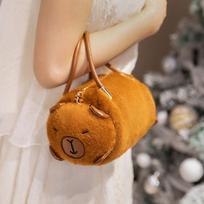 30cm Cartoon Cute Capybara Plush Doll Backpack Fruit Strawberry Orange Flower Capybara Plush Handbag Home Decor Gift For Kids see choose option