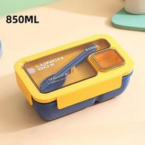 1pcs Lunch Box Portable Lunch Bags for Children School Office Bento Box with Tableware  Complete Kit Microwavable Heating geltona