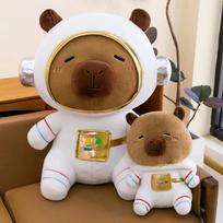 Capybara Astronaut Plush Toy Capybara Stuffed Doll Cute Kawaii Cuddly Pillow Kids Birthday Xmas Gift for Children Soft Plushie 23cm