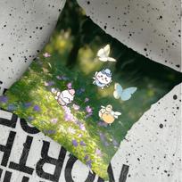 Kawaii C-Chiikawas Sleeping Pillowcase Decorative Pillowcases New Christmas Decoration Ornamental Pillow Home Decorations Peach skin 18*18(CM)-1Pcs