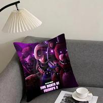 Movie Five N-Nights At F-Freddys 2 Cushion Cover Reversible Plush Pillow Cover – For Car, Sofa, Bedroom, Perfect As A Gift. Peach skin 18*18(CM)-1Pcs