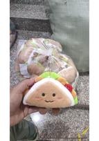 Piggy Burger Plush Toy Keychain - Squeaky Accessory Pendant Original (No Chain)