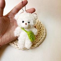 Korean Little Bear Plush Pendant - Blush Teddy Bear Doll & Bag Accessory