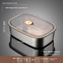 Newair Stainless Steel Lunch Box, Microwave-Safe Food-Grade Compartmented Container for Students And Office Workers, Bento Box