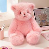 Teddy Bear Plush Toy Soft Sitting Bear Stuffed Doll Pink Purple White Brown Khaki Animal Plushies Home Decor Birthday Gift 45cm rožinė