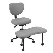 Ištraukiama kojų atrama Kėdė Jogos kėdė Meditacijos kėdė su ergonomiška atrama Sėdėjimas kryžiuojant kojas Biuro kėdė Sukami ratukai Klūpėjimas Namų jogai Reguliuojama pilka