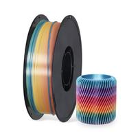 Gradient Rainbow Color PLA Filament 1.75mm 3D Printer Filament 1kg (2.2lbs) Translucent PLA Silk Matte Glitter Gradient Filament