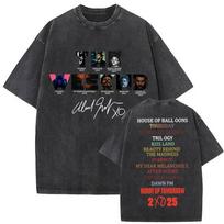 Washed Vintage Rapper The Weeknd Tshirt Hurry Up Tomorrow 2026 T Shirt Men Women Hip Hop Fashion Pop Music Tshirts Streetwear S