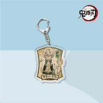 Tanjiro Nezuko Acrylic Keychain  Anime Character Pendant Car Key Chain Bag Hanging Gift Toy