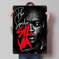MMA Anderson Silva Printed Poster Customized Wall Art Retro Vintage Metal Tin Signs for Room Mancave Decoration Gaming House 20x30cm（7.8x11.8inch）