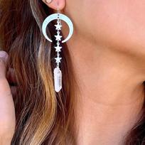 Natural Style Alloy Moon Star Earrings With Geometric Shape For Female Fashion Style1