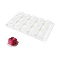 Silicone Mini Square Molds 15 Cavity Design Multiple Level Dessert Maker balta
