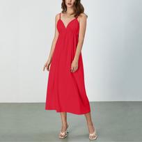 Women's  Short Sleeve Beach Dress Casual Dress L armijos žalia spalva