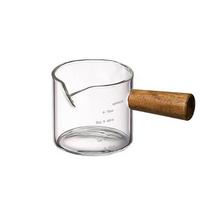 V-Shaped Mouth Triple Pitcher Milk Cup 75ML Glass Espresso Cups Double Spout Measuring Cup  Coffee Single Spout