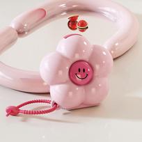 1pc Cute Flower-Shaped Portable Jewelry & Medicine Organizer Box With Compartments Pink Travel-Friendly Design For Earrings Necklaces rožinė