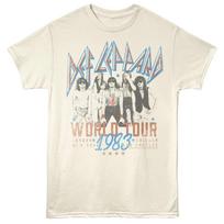 Def Leppard 1983 World Tour London New York Chicago Los Angeles Men's T Shirt 3XL