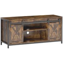 TV spintelė iki 60 colių, 2 durys + 2 lentynos, 120x40x54 cm, ruda