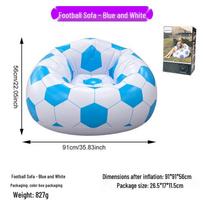 Inflatable Flocking Lazy Sofa Seat for Living Room Inflatable Sofa [Color Box Packaging]