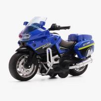 Lydinio Motociklo Modelis 1/14 Imitacinis Policijos Automobilis Atgal Traukiamas Veiklos su Šviesos Muzika Motociklo Žaislas Berniukui Vaikams Dovana Kolekcija Ornamentai mėlyna