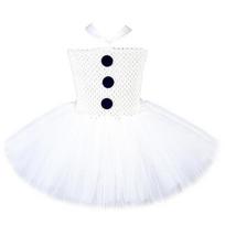 Christmas Snowman Mesh Skirt Girls Dress Suit Tutu Skirts S