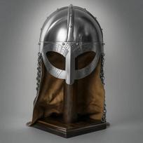 Viking Norman Helmet with Stand Handmade Medieval Armor Replica for LARP, Cosplay, Renaissance Fair Collectors Norse Warrior Helm