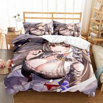 Azur Lane Duvet Cover Set Cute Sexy Girl Comforter Bedding Set Double Size Kids Cartoon Bed Linen No Bed Sheet EU Single 135x200cm