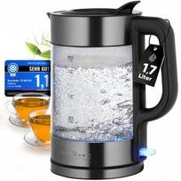 Stiklinis elektrinis virdulys ProfiCook PC-WKS, 1,7 l, tamsus inox