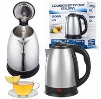 Elektrinis virdulys BE laidų, 2 l, 1500 W, nerūdijantis plienas, sidabrinis
