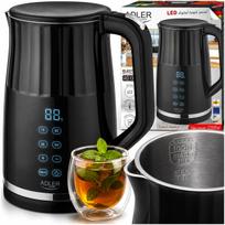 Elektrinis virdulys 1,7 l 2200 W, metalinis, juodas, su temperatūros reguliavimu ir jutikliniu valdymu