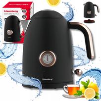 Elektrinis virdulys KLAUSBERG Retro 1,7 l, 2200 W, su termometru, juodas