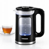 Elektrinis virdulys stiklinis, LED apšvietimas, 1,7 l, 2200 W, 360°