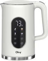 Elektrinis virdulys Olvy, 1,7 l, 2200 W, su lietimui jautria temperatūros kontrole, smėlio spalvos