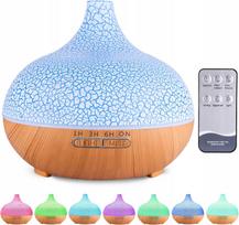 Aromaterapinis eterinių aliejų difuzorius 300 ml, 7 LED spalvos, laikmatis