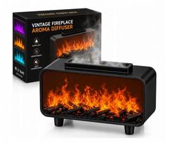 Oro drėkintuvas-židinys su LED RGB, aromato difuzorius eteriniams aliejams