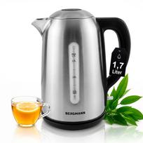 Elektrinis virdulys BERGMANN, nerūdijančio plieno, 1,7 l, 2200 W, su pasukamu pagrindu