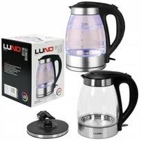 Elektrinis stiklinis virdulys LUND, 1,8 l, 2200 W, su LED apšvietimu, belaidis
