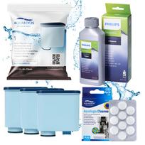 Kavos aparato Philips Saeco AL-Clean filtrai (3 vnt.), valymo tabletės ir nukalkinimo skystis 250 ml