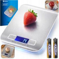 Elektroninės virtuvės svarstyklės 10 kg, 1 g tikslumas, LCD ekranas, veikia su baterijomis
