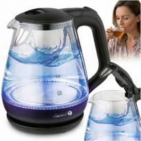 Elektrinis virdulys ŁUCZNIK 1,2 l, stiklinis, 1630 W, LED, juodas, turistinis