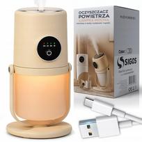 Oro drėkintuvas su USB-C, LED naktine lempute ir aromaterapija